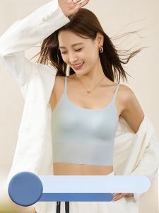 MiiOW | เสื้อกั๊กผ้าไหมน้ำแข็งแบบไร้โครงสำหรับผู้หญิงในช่วงฤดูร้อน ทรงหลวม ไม่ต้องใส่เสื้อชั้นใน เสื้อคลุมหลังสวย ใส่ได้ทั้งกลางแจ้งและในบ้าน