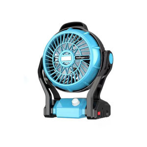 พัดลมชาร์จ 12 นิ้ว พัดลมแบตไร้สาย พัดลมชาร์จแบต ปรับได้หลายเกียร์ พัดลม/ไฟ LED 2 in 1 สามารถต่อกับปลั๊กไฟ 220V ใช้งานได้นาน 10-15 ชม