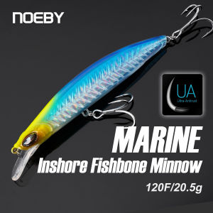 Noeby Minnow Fishing Lure 120mm 20.5g Inshore Reinforced Fish Bone Wobbler Floating Artificial Hard Bait Flat Side Fishing Lures