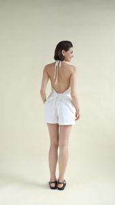 HJYN | Đầm linen premium dáng dài Layla Dress cổ thuyền màu đen thiết kế tối giản