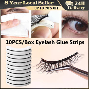 40/10 pcs Eye Lashes Glue Strips Double Self-Adhesive Glue-Free No Eyelash Glue Strip False Eyelashes Hypoallergeni Makeup Tools