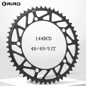 RIRO 144BCD Racing Chainring - 48T 49T 51T Options Lightweight Cutout Design 1/8 Single Speed Chain For Track/Fixed Gear Bike