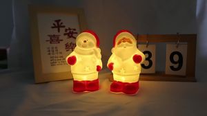 LED Christmas Night Light Cute Santa Claus Snowman Children Bedroom Bedside Ornaments For Holiday Christmas Decora Night Lamp