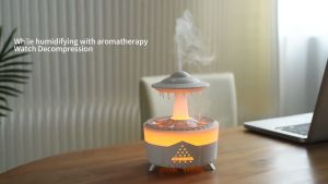 7 Color Rain Cloud Humidifier Water Drip LED Night Light USB Aroma Purifier With Essential Oil Diffuser for Home&Office Yoga Spa Aromatherapy Machine rechargeable humidifier