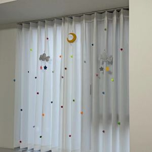 White Lace Curtain Decorative Accessories Childrens Room Balcony Atmosphere Enhancing Trim Hanging Ornaments Modern Simplicity