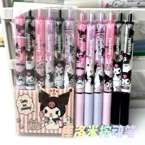 🔥Sanrio ปากกาเจล 6pcs น่ารักการ์ตูน Kuromi l ปากกาเจลใส 0.5 มม. ST Nib  แห้งเร็ว อุปกรณ์เครื่องเขียนนักเรียน
