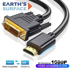 Bộ Chuyển Đổi Cáp HDMI Hai Chiều Tương Thích Với DVI 1080P Cho PC TV Box PS4 DVD Projector - Male DVI To HDMI