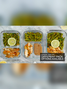 UUOY Glass Lunch Box Microwaveable Bento Lunch Box Microwave Safe Food Keeper for Kids & Adults