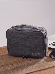 Large Capacity Electronic Gadget Storage Bag Box Multiple Grids Waterproof Travel Cable Charger Power Bank Storage Case Pouch Portable Digital Organizer Bag