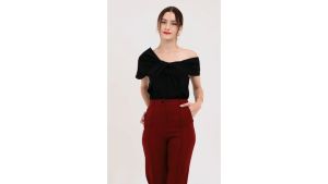 badomoda CREMILY Asymmetric Drape Blouse