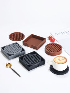 Heat Resistant Silicone Cup Mat Set: Anti Scalding & Overflow Protection