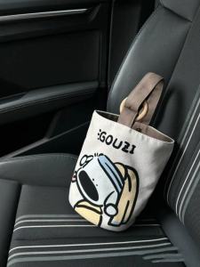 กระเป๋าผ้าใบทรงถังสุดน่ารัก กระเป๋าสะพายไหล่ผ้าใบสไตล์เกาหลีสำหรับเด็กผู้หญิง กระเป๋าใส่อาหารกลางวันแบบมีซิป กระเป๋าทรงถัง