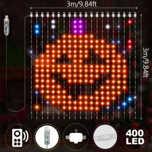Smart LED Curtain Light APP Control RGB Dimmable DIY Pattern Music Ambient Lighting For Home Holiday Party Christmas Decoration