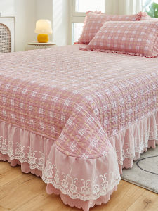Korean Style Bed Cover Single Piece Cotton Bed Skirt Quilted Double Bedding Three Piece Set New 2025 Four Seasons Universal