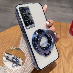 Ultra-Thin Silicone Protective Case for Vivo X60tPro+ Full Cover Shockproof Soft Shell Womens Style with Stand High Protection