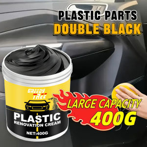 400g Heavy-Duty Car Plastic Renovator Wax - Fast-Acting Scratch Repair Restores & Protects Car Bumpers Interiors Dashboard