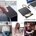 External DVD RW Drive,Portable USB 3.0/Type-C CD Drive Burner with Mute Design, +/-RW Drive Optical Readers for Laptop Desktop. 