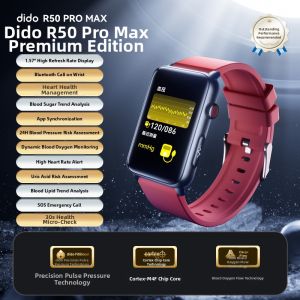 DiDO | Blood Pressure Blood Sugar Lipid Bluetooth Call Health Research Watch Uric Acid ECG SOS High Precision Heart Rate Health Sleep Monitoring Elderly Exercise Smart Band