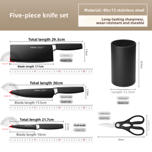 BAKULI | Kitchen Knife Set with Cutting Board 3 Pieces