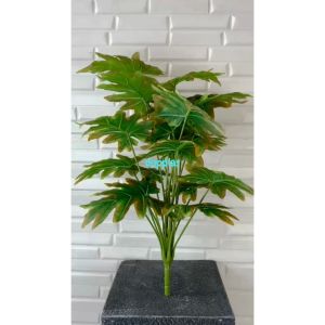 Tanaman Artificial Daun Hias Monstera Jari Philo Orange X18 Semilatex Hiasan Dekorasi Rumah Aesthetic