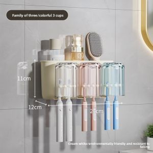 ECEJU | Wall-mounted No-drilling Toothbrush Holder for Bathroom