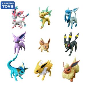 Pokemon action figures Eevvee family Umbreon Espeon Sylveon Glaceon Leafeon Vaporeon Jolteon Flareon Pokemon model pokemon toys moncolle C101 birthday gift