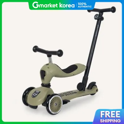 Scoot and Ride | Scoot Ride Toddler Scooter Kick1 Push Go (Olive)