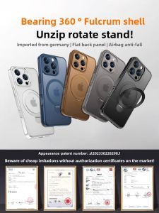 xilixili | Xilixili Apple 16Promax iPhone 16 360° Rotation Stand Magsafe Magnetic Camera Button Protective Shell Pro 15 Support Point Cover