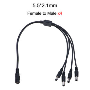 YuXi 5.5x2.1mm Female To 2/3/4/5/6/8 Way Male DC Power Splitter Adapter Cable 5.5x2.1mm Connector Power Cord For CCTV Camera