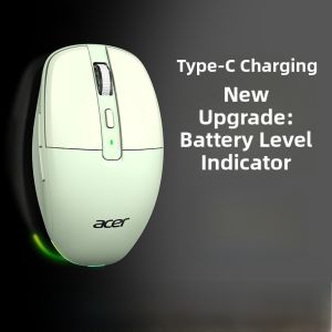 Acer Wireless Bluetooth Mouse Silent Rechargeable with Battery Life Display for Office Computer Tablet Mobile Phone Universal