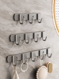 ตู้เสื้อเชิ้ตแบบติดผนังจาก Stainless Steel สำหรับห้องน้ำ ไม่ต้องเจาะรู ติดประตูได้ สไตล์เรียบง่าย อุปกรณ์เสริมสำหรับห้องน้ำ