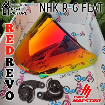 Kaca Visor Venom NHK R6 R 6 FLAT Iridium Silver Blue Gold Chrome Biru Emas Gratis Rachet Sepasang