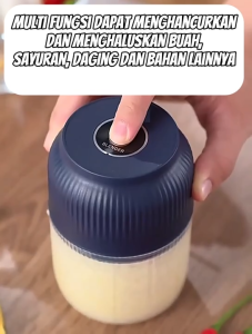 Eatkit Mini Chopper Elektrik Blender Portable 4 pisau 300ml Food Grade Penghalus Bawang Multifungsi