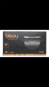 Hộp 50 cái Khẩu trang 4 lớp hiệu Bisou - Màu Xanh Dương Chống bụi - Kháng Khuẩn