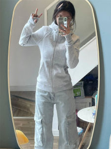 Slim Fit Short Coat Jacket Womens Spring Autumn Thin Cardigan Zipper Sweatshirt Small Size Fashionable Outerwear