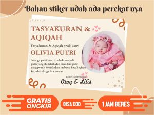 Stiker 40 Hari Kelahiran Anak ( Isi 50 Lembar) Stiker sudah ada perekat nya langsung tempel