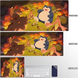 Bandai | Lớn XXL P-Pokemon Snorlax Cao Su Chống Trơn Trượt Miếng Lót Chuột Bàn Chơi Game Thảm Văn Phòng Bàn Phím Phụ Kiện Game Thủ Bàn Thảm