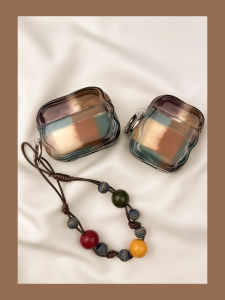 Retro Brown Patchwork Airpods4 Protective Case pro Earphone Shell Soft TPU Bluetooth Wireless Compatible with Airpod3 2 pro 5