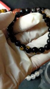 Vòng tam hợp dần ngọ tuất đá thạch anh đen - Vòng tay cho nữ mệnh mộc - Size 8 10 ly cho nữ - May mắn tài lộc bình an - Bảo hành 12 tháng