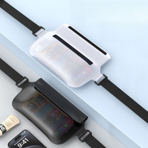 HAISSKY TPU กันน้ําว่ายน้ํากระเป๋าซีล Stripe ท่องเที่ยวกลางแจ้งพายเรือโทรศัพท์หูฟังคีย์เก็บเอว Pack