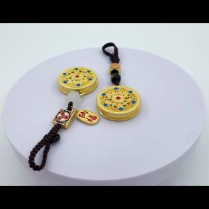 Bag Car Keychain Pendant with Gold God of Wealth Lucky Charm For Safe Wealth Luck Party Gift