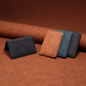 EUCAGR RFID Shielded Credit Card Wallet Magnetic Phone Case 3 Card Slots Faux Leather Secure ID Credit Card Storage MenS Gift