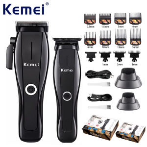 Máy Cắt Tóc Chuyên Nghiệp Không Dây Kemei KM-2286 KM-2295 Dành Cho Nam Giới Có Sạc Nhanh Và Bộ Điều Chỉnh Độ Dài.