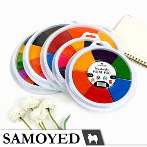 Cat Lukis Anak / Jari / Tangan / Busa Cap / Stempel / Finger / Hand / Stamp Painting / Washable Paint Pad Samoyed WPD