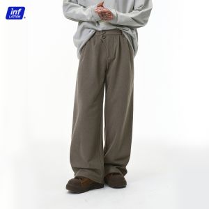 INFLATION Brands irregular collar double breasted wide leg pants will be released in the autumn of 2025. They are a trendy brand with loose and versatile styles suitable for mens money