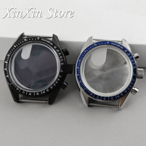 Moonswatch Metal Case Chronograph 39.7mm Watch Stainless Steel For VK63 VK64 Movement For OMG Watch Parts 20mm Strap Watch Box
