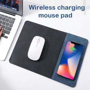 HOT Leather Wireless Fast Chargers Mouse Pad Multi-Purpose Charging Mouse Mat For Laptops Computer、phone