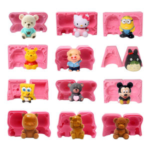 Teddy Bear 3D Silicone Mold Baking Mousse Cake Mold Butter Red Oil Hotpot Condiment Mold