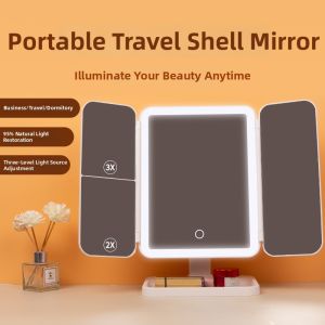 Adjustable Folding Lighted Makeup Mirror