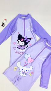 High Quality Cute Kuku Melo Swimwear for Kids New One Piece Long Sleeves Rashguard Summer Fashion for Kids 3-11 Years Old